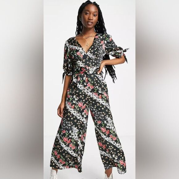 Asos floral belted jumpsuit - Picture 1 of 6
